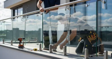 Colocação de Guarda-Corpos e Corrimãos de Vidro