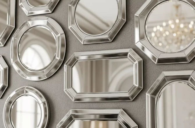 Espelhos Decorativos com lapidação e bisotê